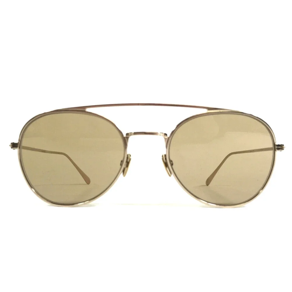 Article One Sunglasses CARR 02 Shiny Gold Round Frames with Gold Lenses